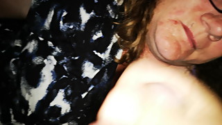 Beautiful blow job with oral insemination and gargle