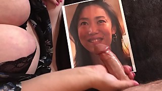 Wife strokes my cock to cum tribute a cute Asian girl - Custom Req