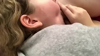 Pregnant wife sucks cock